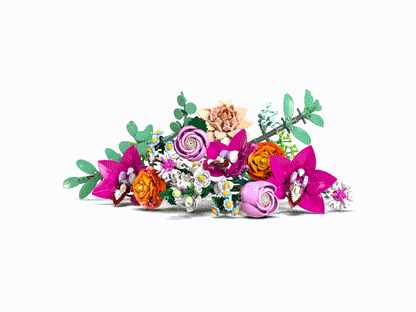 Daili rausvų gėlių puokštė