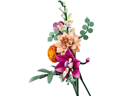 Daili rausvų gėlių puokštė