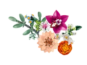 Daili rausvų gėlių puokštė